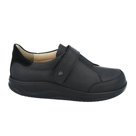 Finn Comfort Suzuka Slip On (Women) - Black Sirio Velour Dress-Casual - Slip Ons - The Heel Shoe Fitters