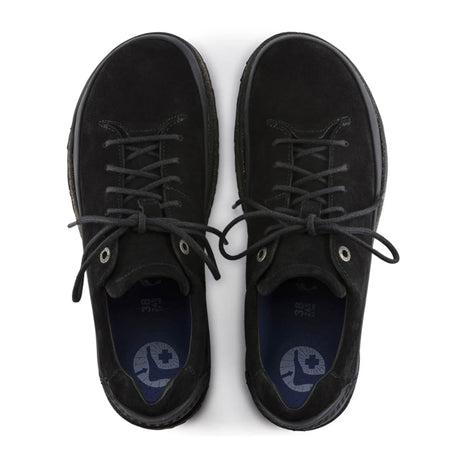 Birkenstock Honnef Low Lace Up (Unisex) - Black Suede Dress-Casual - Lace Ups - The Heel Shoe Fitters