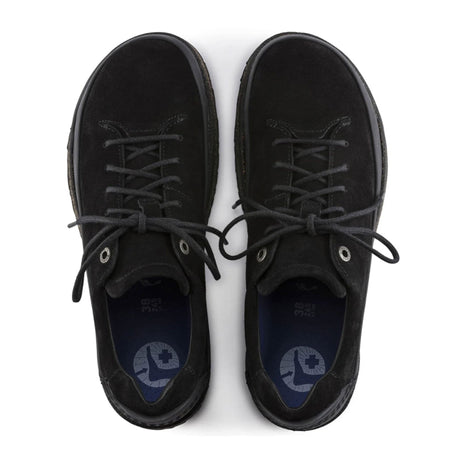 Birkenstock Honnef Low Narrow Lace Up (Women) - Black Suede Dress-Casual - Lace Ups - The Heel Shoe Fitters