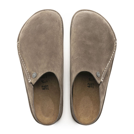 Birkenstock Zermatt 365 Slipper (Men) - Gray Taupe Suede Dress-Casual - Slippers - The Heel Shoe Fitters