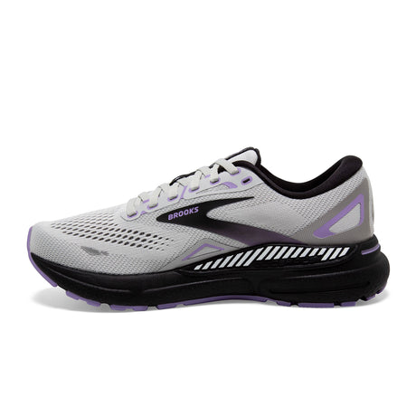 Brooks Adrenaline GTS 23 Running Shoe (Women) - Grey/Black/Purple Athletic - Running - The Heel Shoe Fitters
