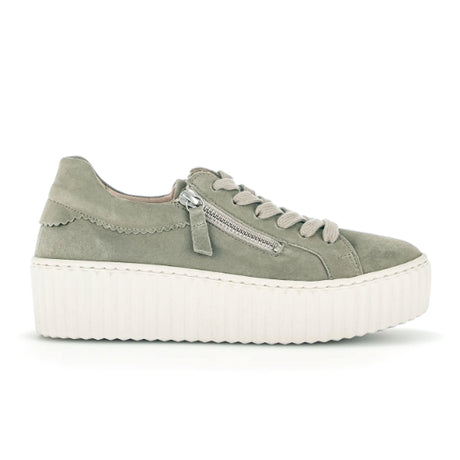 Gabor 23200-11 Double Zip Platform Sneaker (Women) - Schilf Samtchevreau Dress-Casual - Sneakers - The Heel Shoe Fitters