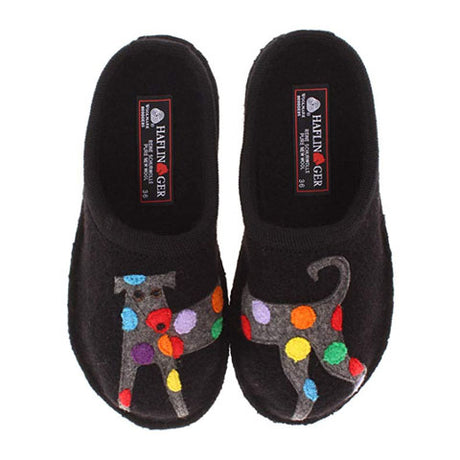 Haflinger Jack Slippers (Women) - Black Dress-Casual - Slippers - The Heel Shoe Fitters