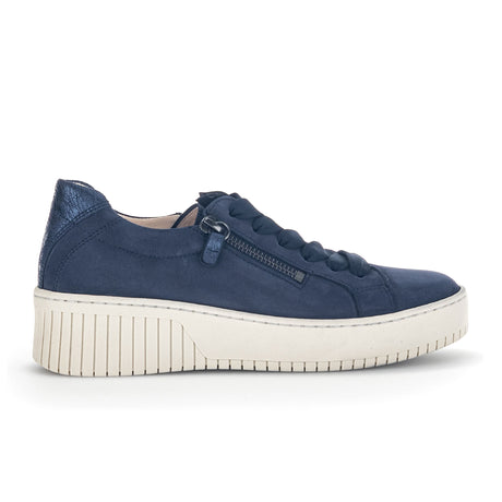 Gabor Dolly 33230 Platform Sneaker (Women) - Blue Creme Nubuck/Broken Met Dress-Casual - Sneakers - The Heel Shoe Fitters