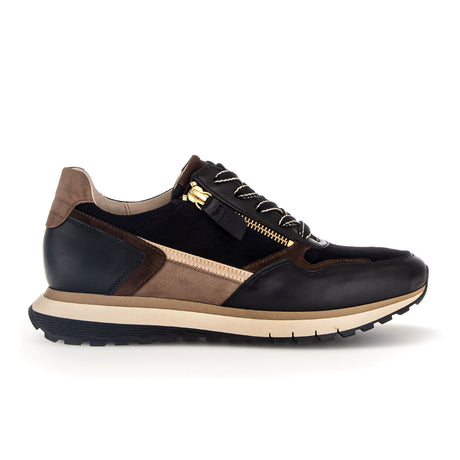 Gabor Kinsey 36378-67 Sneaker (Women) - Schwarz/Whiskey Athletic - Athleisure - The Heel Shoe Fitters