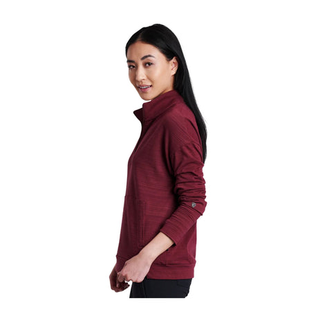 Kuhl Accel 1/2 Zip Long Sleeve Top (Women) - Zinfandel  - The Heel Shoe Fitters