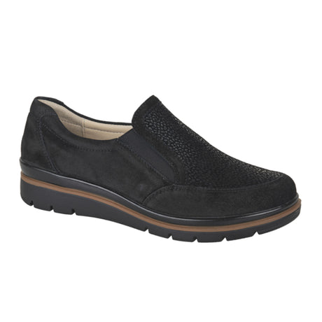 Fidelio Namir Slip On (Women) - Black Nubuck Dress-Casual - Slip Ons - The Heel Shoe Fitters