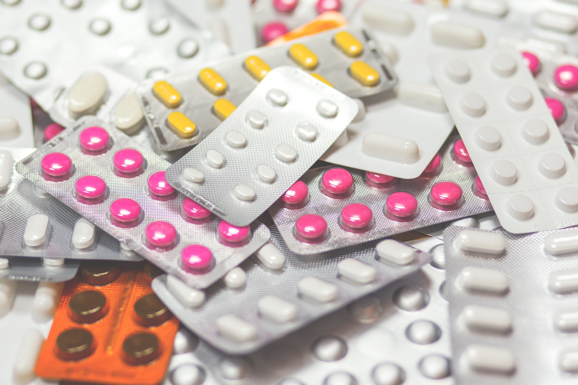 a pile of pill bubble packs