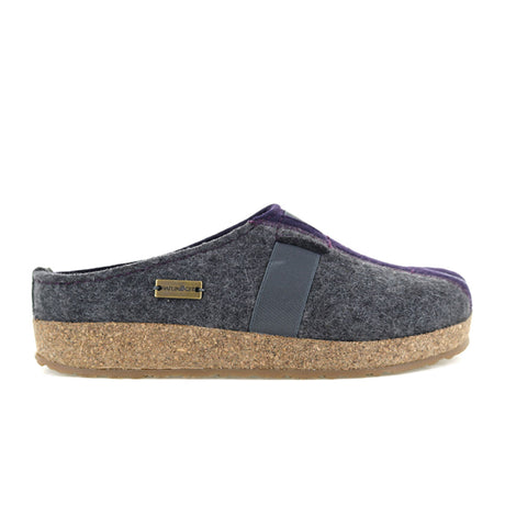 Haflinger Magic Clog (Women) - Eggplant/Charcoal Dress-Casual - Slippers - The Heel Shoe Fitters