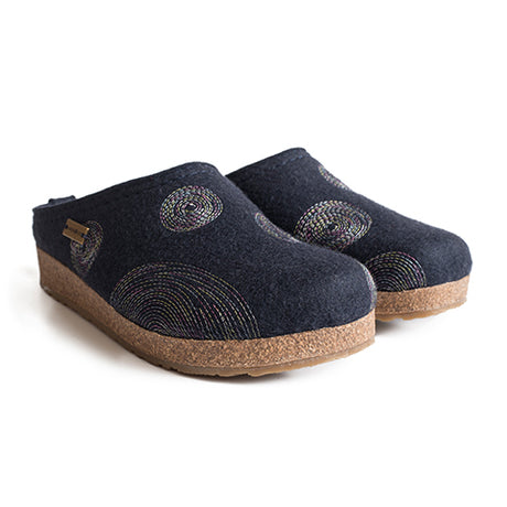 Haflinger GZ Spirit Clog (Women) - Navy Dress-Casual - Clogs & Mules - The Heel Shoe Fitters