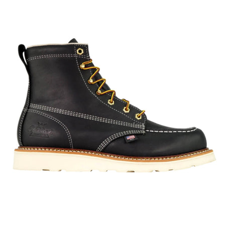 Thorogood American Heritage 6" Moc Toe Soft Toe Work Boot (Men) - Black Boots - Work - 6 Inch - The Heel Shoe Fitters