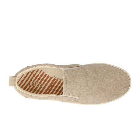Taos Dandy Slip On Sneaker (Women) - Oat Washed Canvas Dress-Casual - Slip Ons - The Heel Shoe Fitters
